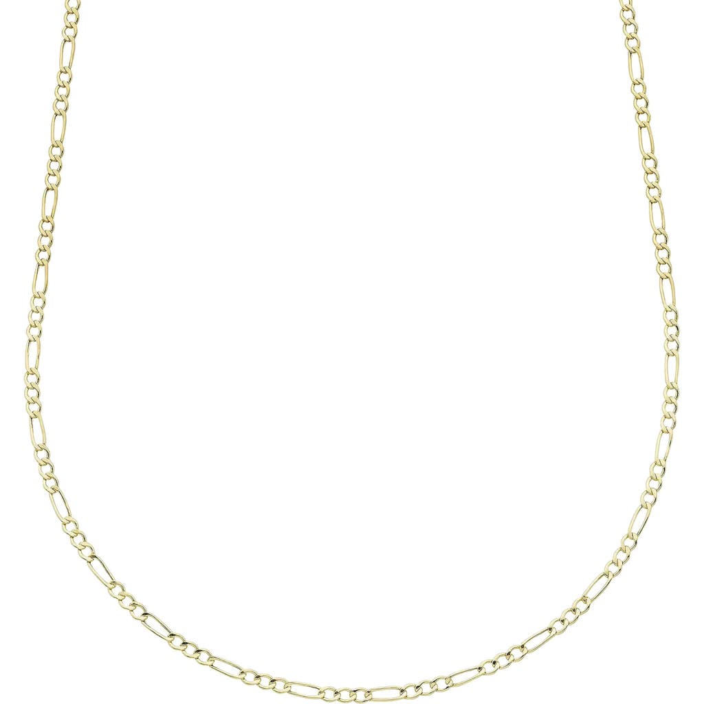Shop A & M A&m 14k Gold Thin Figaro Chain In Yellow Gold