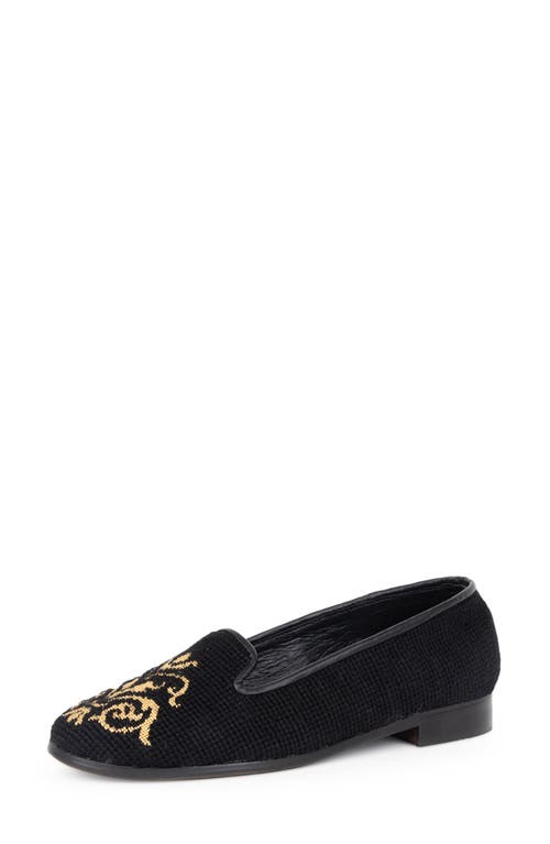 ByPaige Needlepoint Scroll Flat in Gold Scroll