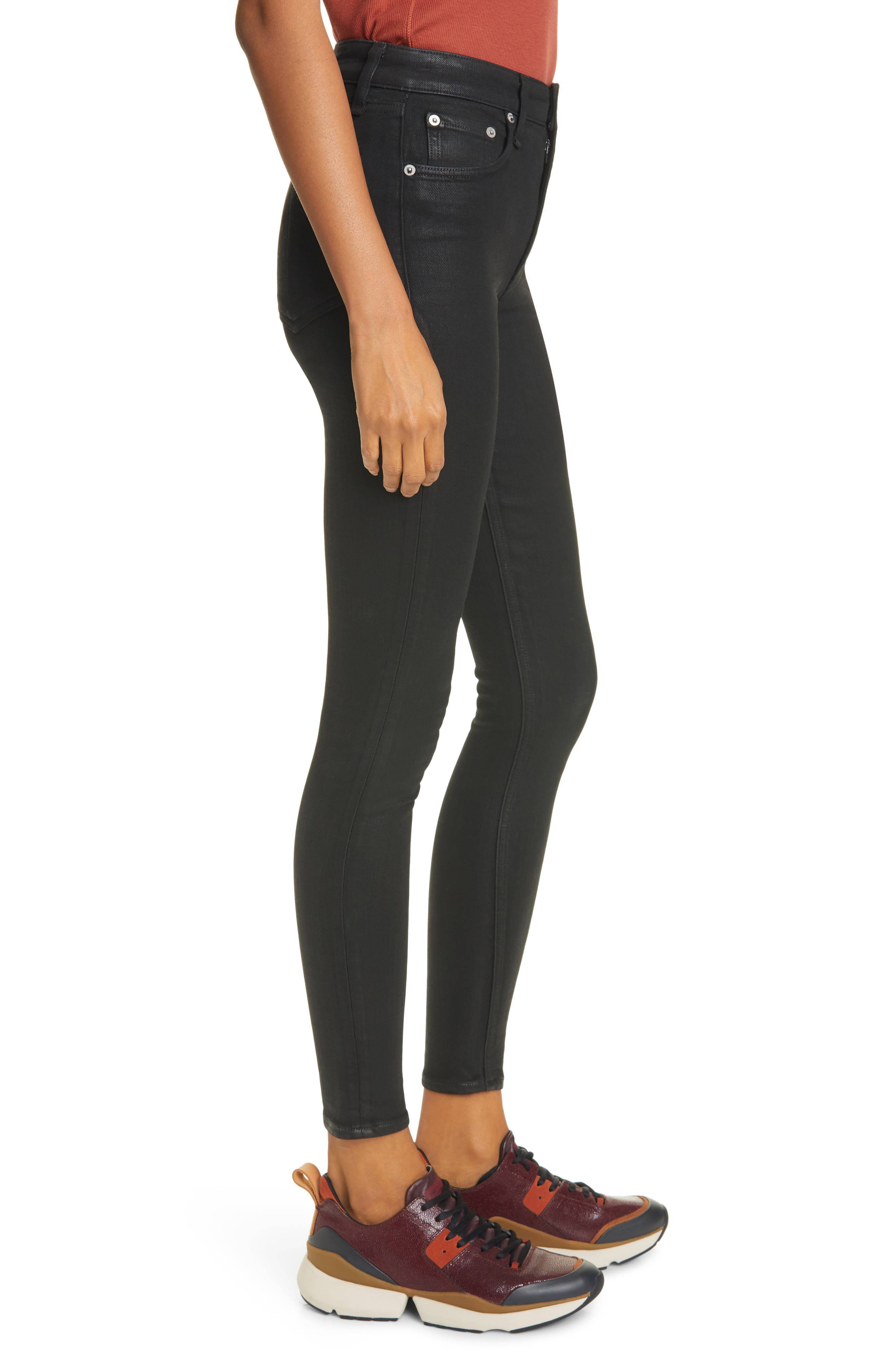 rag \u0026 bone Nina High Waist Coated Ankle 
