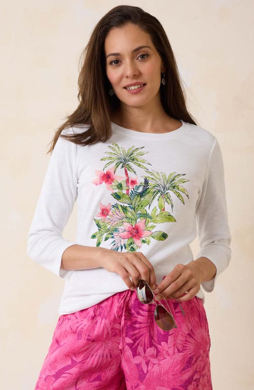 Shop Tommy Bahama Ashby Isles Portico Palms Graphic T-shirt In White