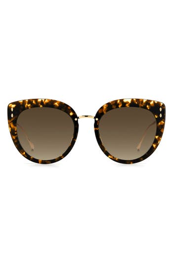 Isabel Marant 55mm Cat Eye Sunglasses In Havana Gold/brown