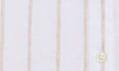 Vineyard Vines Linen Striped Shirt In S Stripe -white/capp