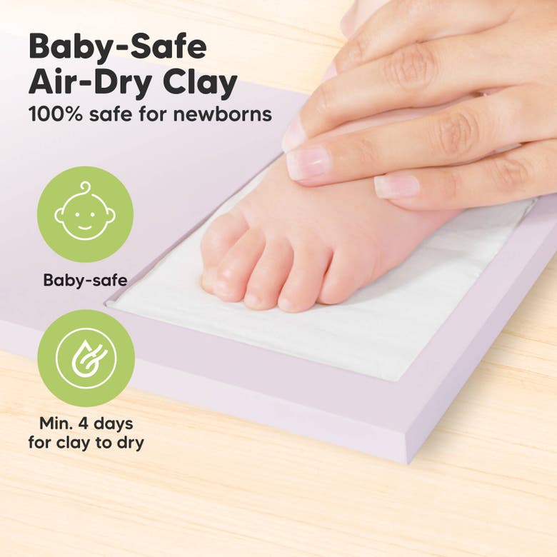 Shop Keababies Baby Handprint & Footprint Keepsake Duo Frame In Soft Lilac
