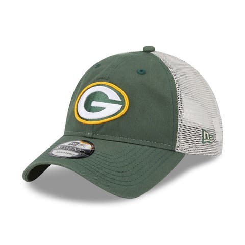 Green Bay Packers New Era Striped A-Frame 9FIFTY Trucker Snapback Hat -  White/Green