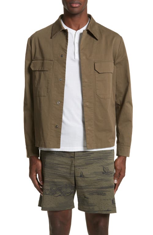 Oversize Military Shirt in Army