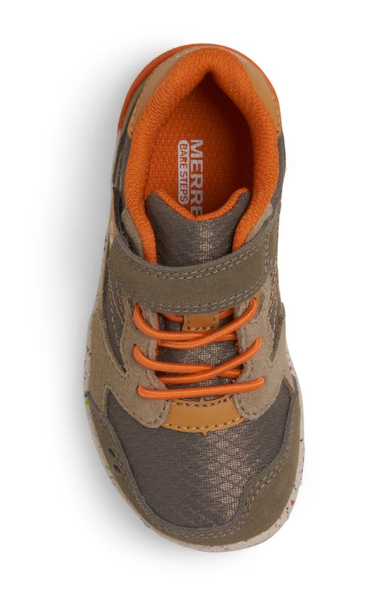 Shop Merrell Kids' Bare Steps® A83 Sneaker In Gunsmoke/ Taupe