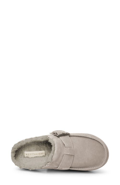 Revitalign Siesta Faux Fur Lined Clog In Ghost Grey