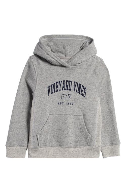 Shop Vineyard Vines Kids' Logo Graphic Hoodie In Granite Heather