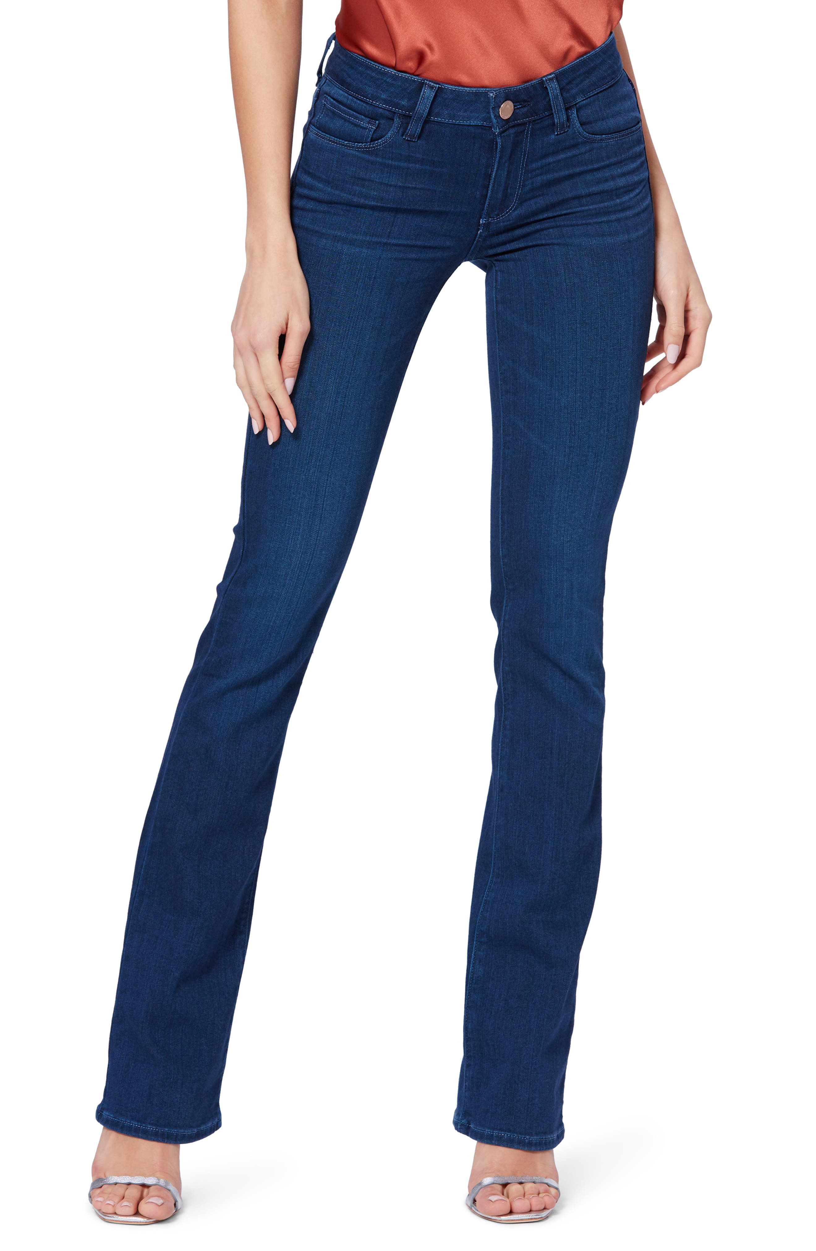Petite Women's Paige Transcend - Manhattan Bootcut Jeans Petite Women's Paige Transcend - Manhattan Bootcut Jeans