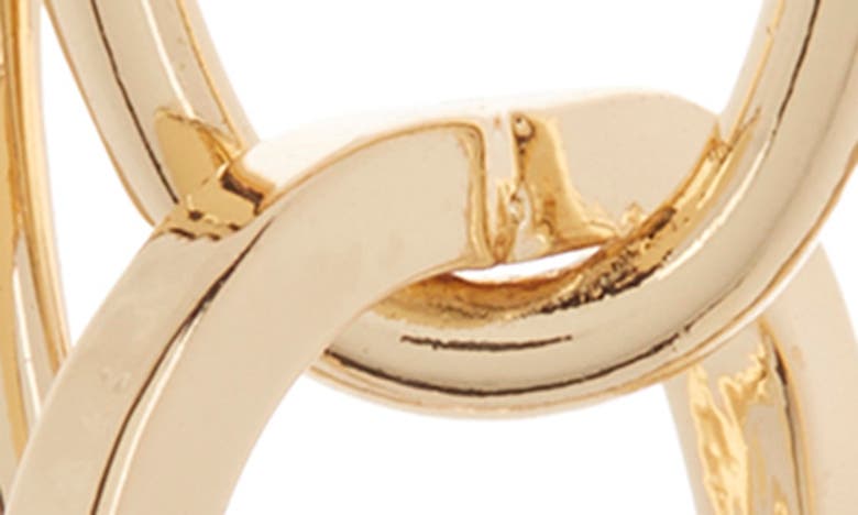 Shop Anne Klein Caramel Double Hoop Drop Earrings In Gold