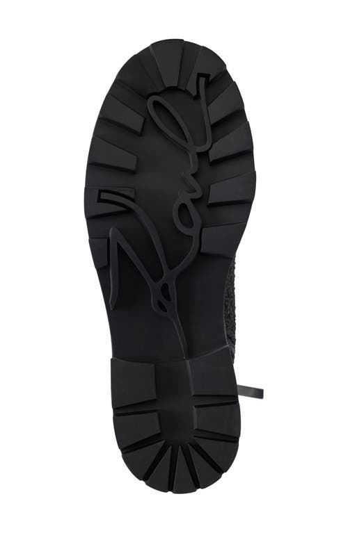 Karl Lagerfeld Paris Mela Combat Boot In Black/silver