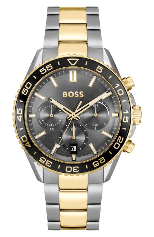 Hugo Boss Boss Runner Chronograph Bracelet Watch, 45mm In Gray/black