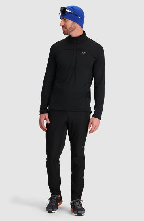 Shop Outdoor Research Vigor Half Zip Fleece Pullover In Black