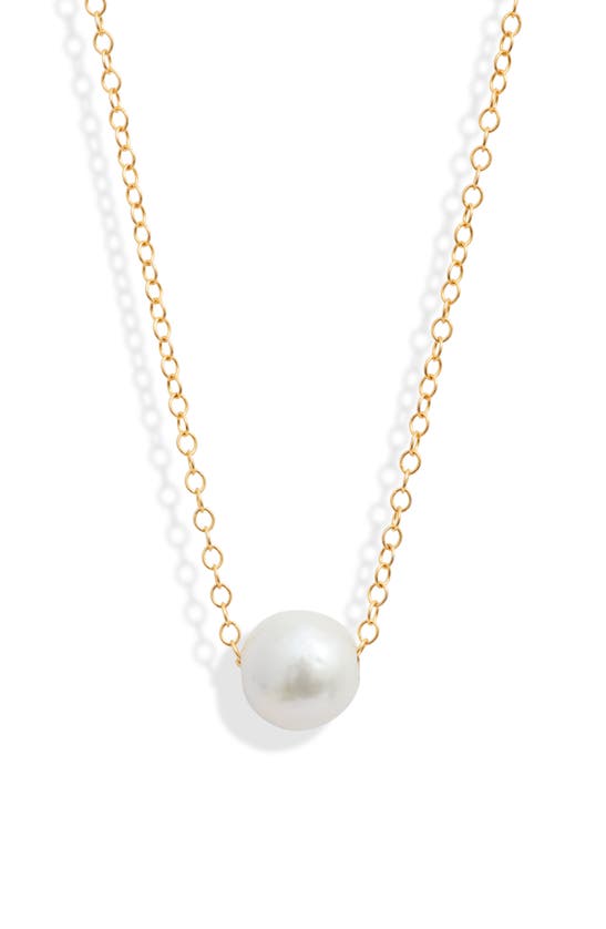Ki-ele Freshwater Pearl Pendant Necklace In Gold