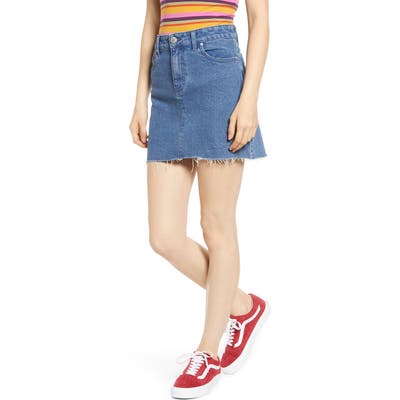 Prosperity Denim Seam Detail Denim Skirt, Blue