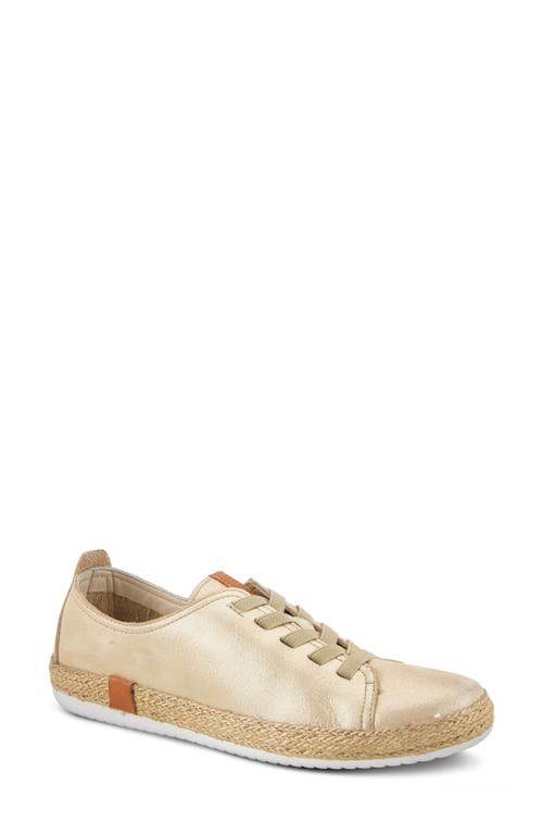 Spring Step Eloya Espadrille Sneaker In Gold Metallic