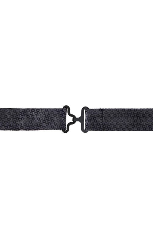 Trafalgar The Monte Bello Interlocked Silk Pre-tied Bow Tie In Graphite