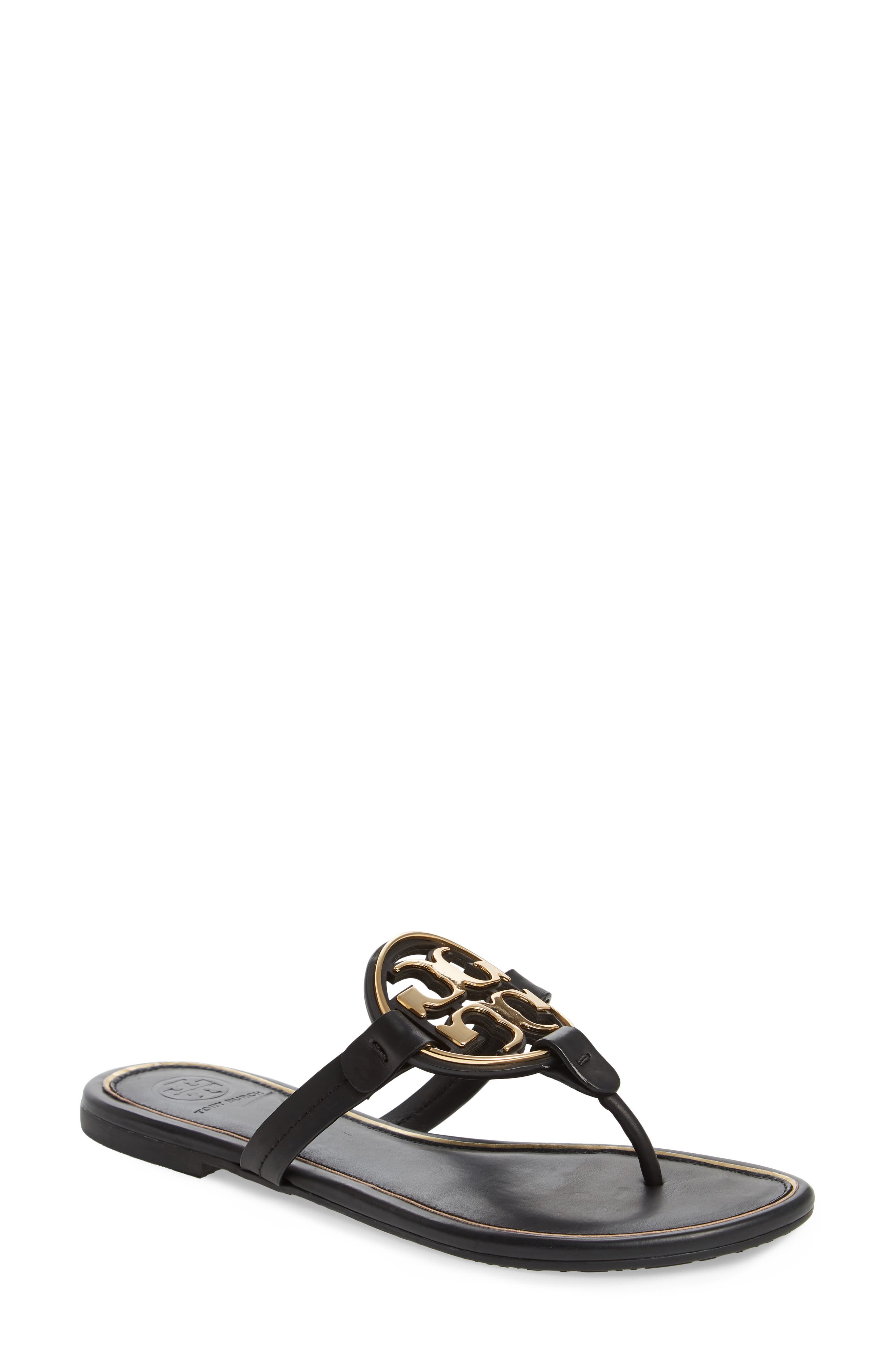 tory burch logo sandals