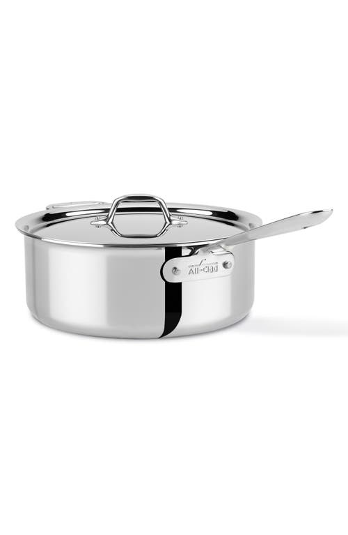 All-Clad 6-Quart Deep Sauté Pan with Lid in Silver at Nordstrom