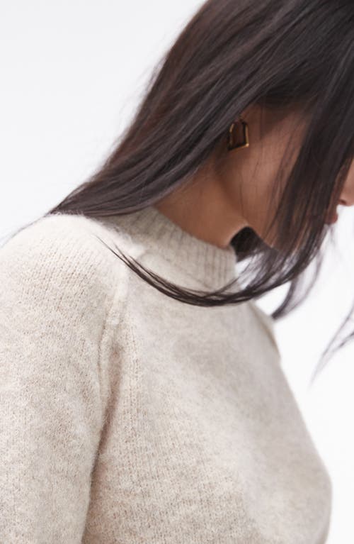Shop Topshop Exposed Seam Sweater In Stone