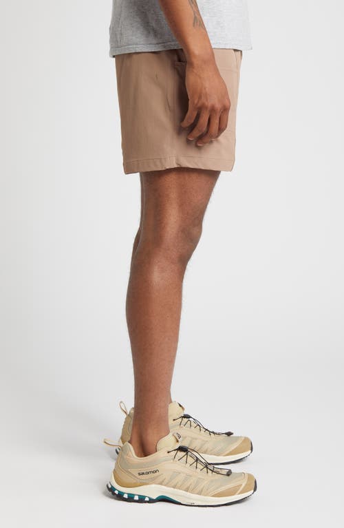 Shop Bp. Belted Stretch Nylon Shorts In Brown Bark