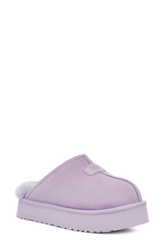 Ugg Discoquette Genuine Shearling Slide Slipper In Sage Blossom