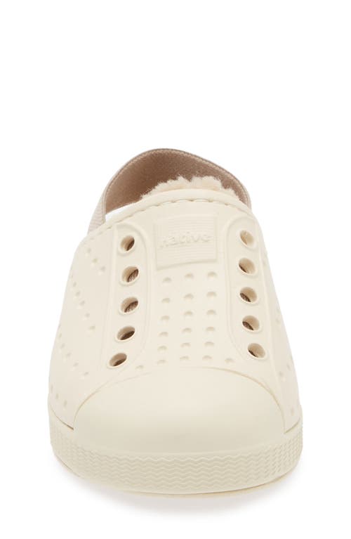 Native Shoes Jefferson Cozy Clog In Bone White/white/flax Tan