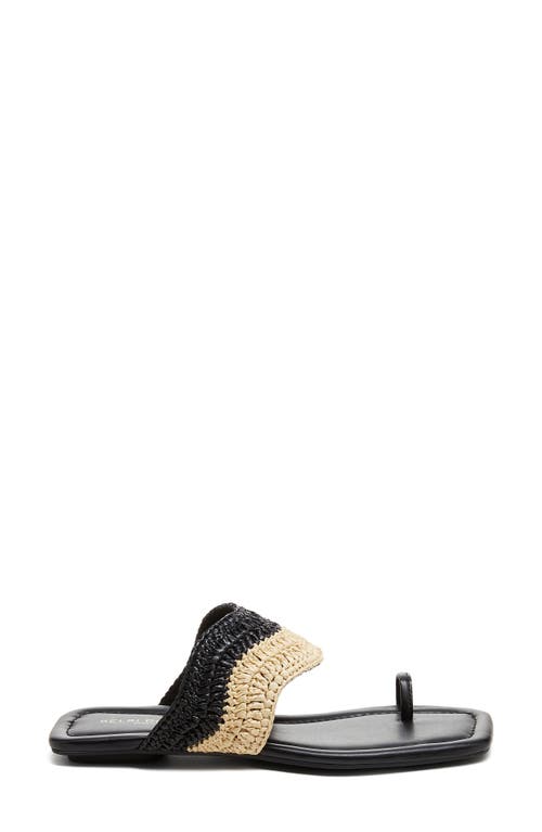 Shop Kelsi Dagger Brooklyn Theo Toe Ring Sandal In Black/natural