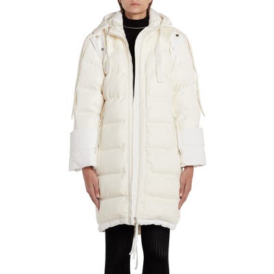 Moncler Genius X 2 Moncler 1952 Narvalong Net Overlay Convertible 2-In-1 Down Puffer Coat
