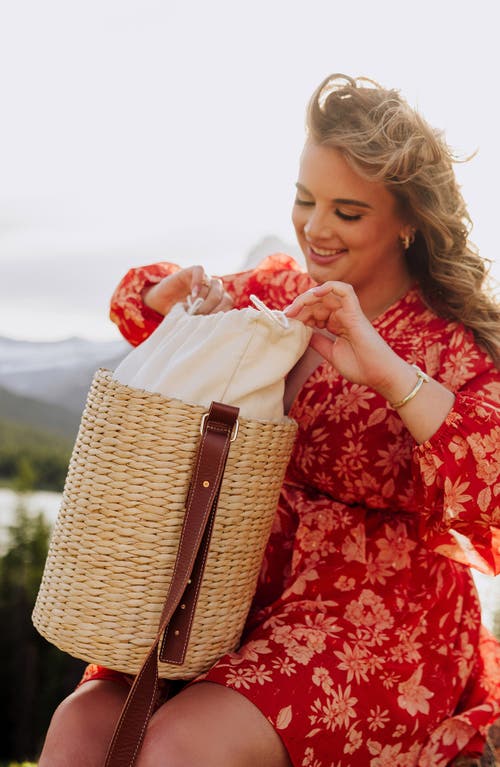 Picnic Time Palermo Insulated Bucket Tote In Beige