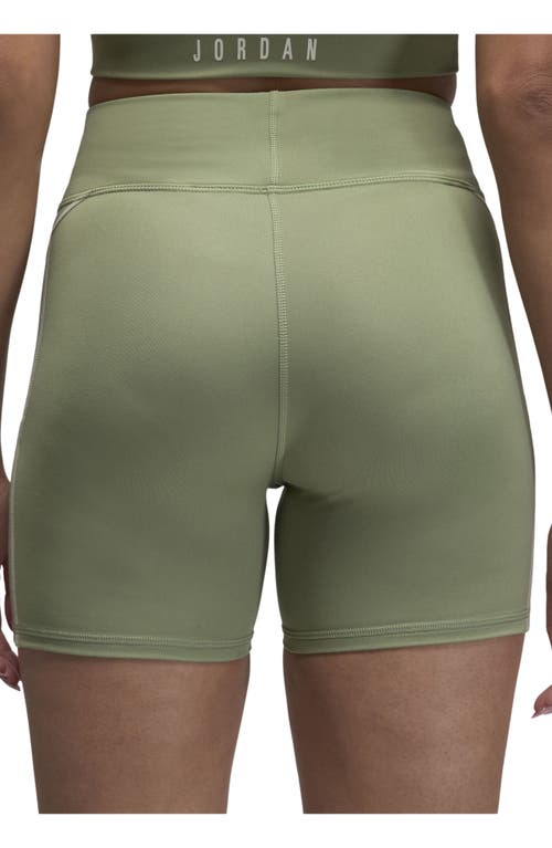 Shop Jordan Sport Bike Shorts In Oil Green/phantom