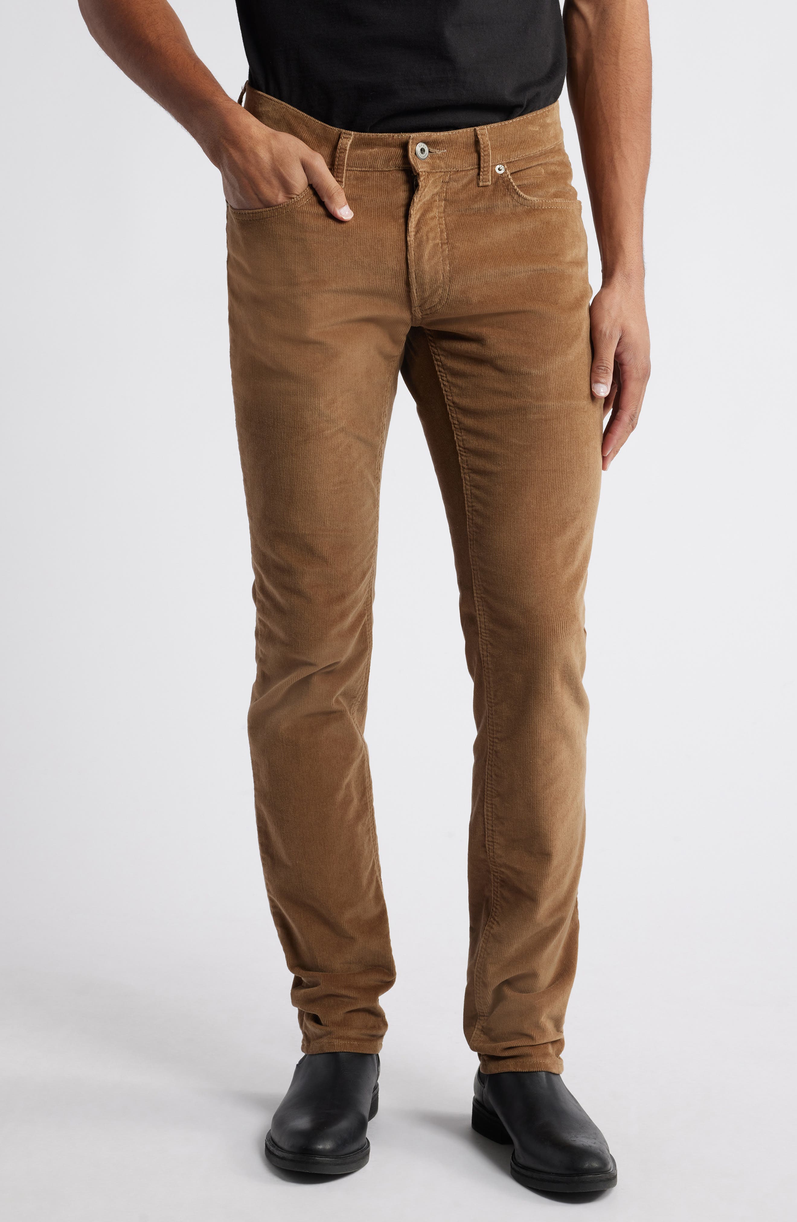 Brax Chuck Modern Fit Stretch Corduroy 5-Pocket Pants in 55-Camel 