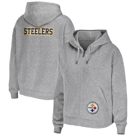 Women's New Era Black Pittsburgh Steelers Camo Full-Zip Hoodie Size: Medium