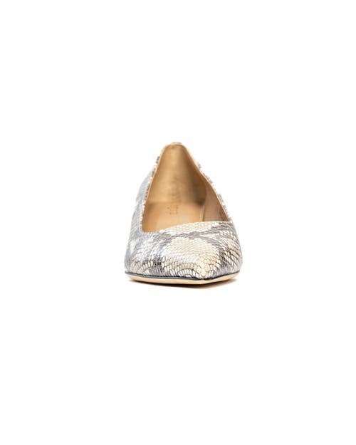 Allegra James Nellie Kitten Heel Pump In Snake