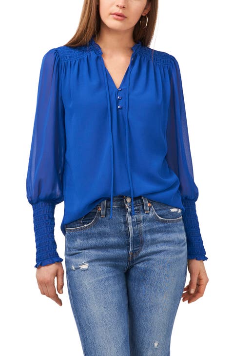 Cobalt Blue Blouse Nordstrom 