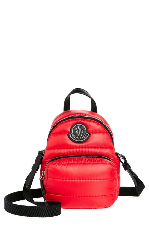 Shop Moncler Small Kilia Nylon Puffer Backpack In Red