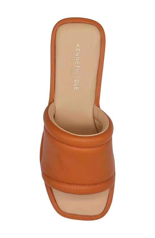 Kenneth Cole Women's Andreanna Slip On Platform Sandals In Orange Smooth Pu