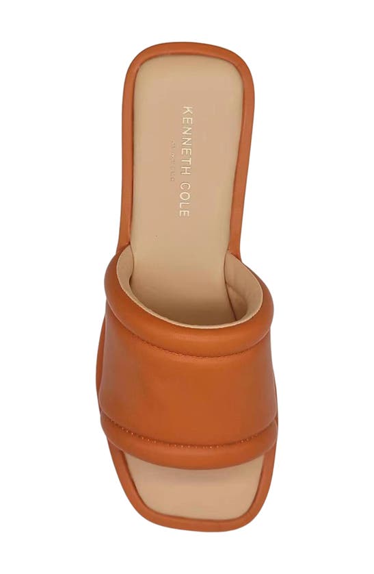 Shop Kenneth Cole Andreanna Platform Slide Sandal In Orange Smooth Pu