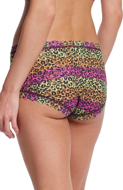 Hanky Panky Printed Signature Lace High Rise Boyshort In Its Electric