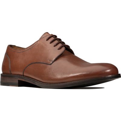 Clarks Flow Plain Toe Derby, Brown