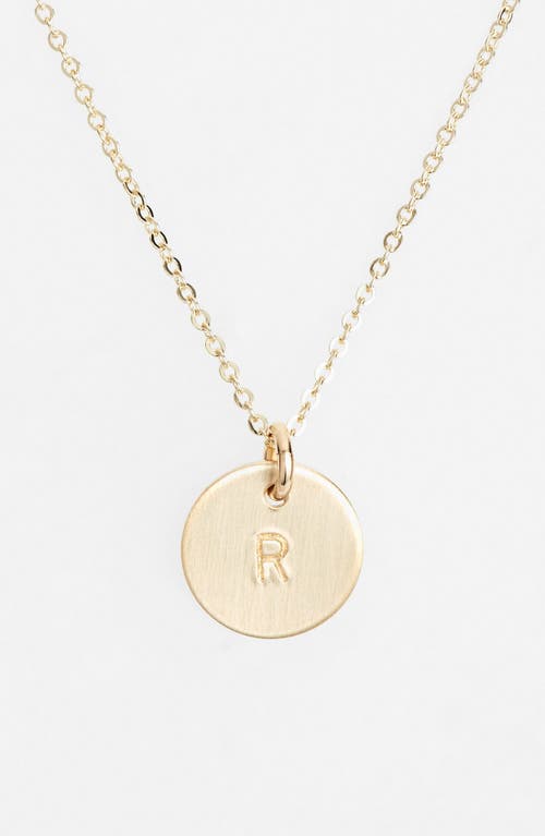 14k-Gold Fill Initial Mini Circle Necklace in 14K Gold Fill R