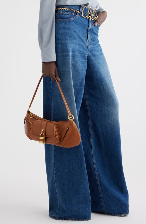 Shop Chloé The 99 Leather Shoulder Bag In Clay Brown 26m