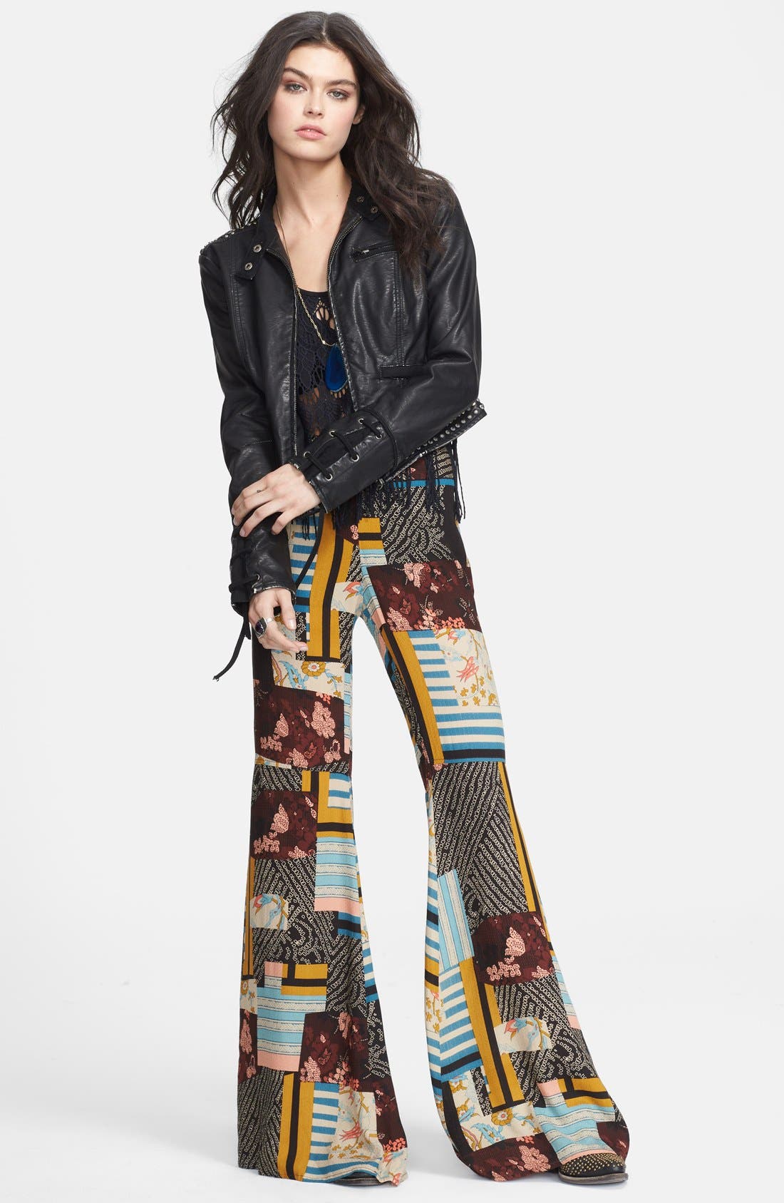 Free People Lace Up Faux Leather Jacket Nordstrom