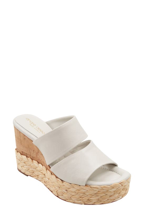 Shop Andre Assous Pilar Platform Wedge Sandal In Off White