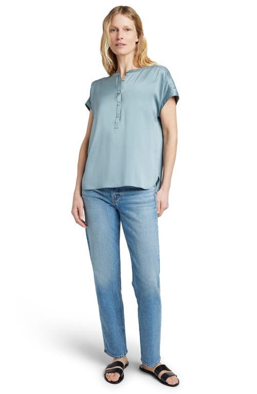 Faherty Sandwashed Silk Desmond Top In Lead