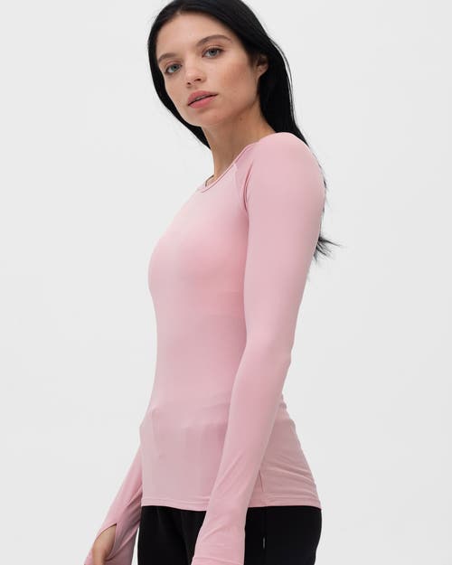 Rebody Active Citizen Compression Long Sleeve Top In Mauve Pink