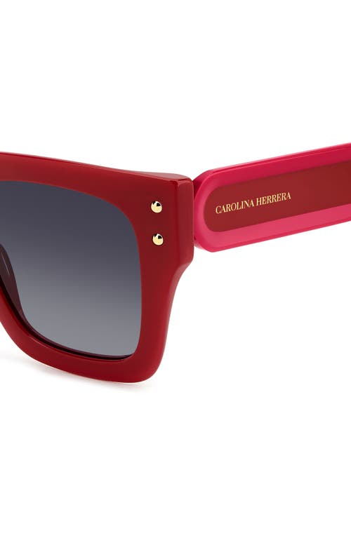 Carolina Herrera 51mm Gradient Square Sunglasses In Red