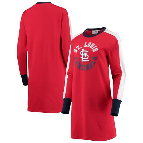 Women's 5th & Ocean by New Era Red St. Louis Cardinals Cropped Long Sleeve T-Shirt Size: 3XL