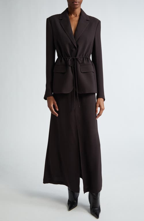 ST JOHN ST. JOHN COLLECTION FLUID SATIN BACK CREPE DRAWSTRING BLAZER