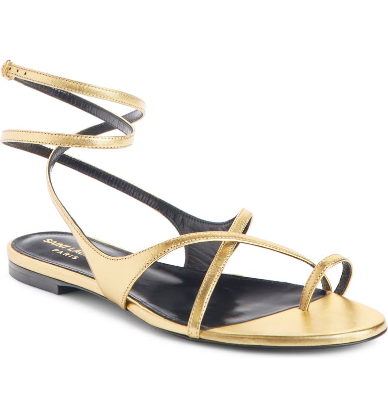  Gia Nu Pieds Sandal, Main, color, GOLD LEATHER